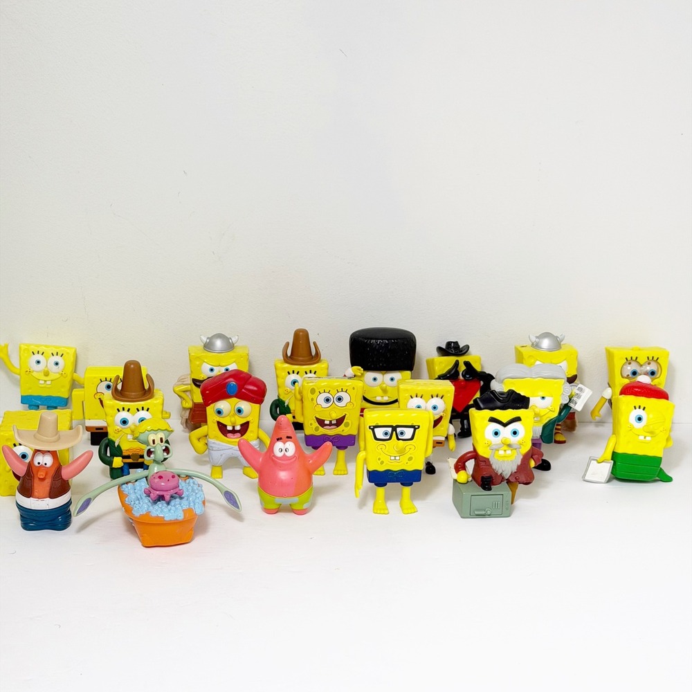 Nickelodeon SpongeBob SquarePants Lost In Time Burger King Club Toy Figure Lot